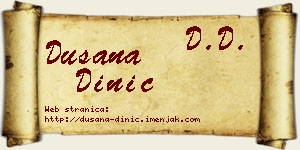 Dušana Dinić vizit kartica